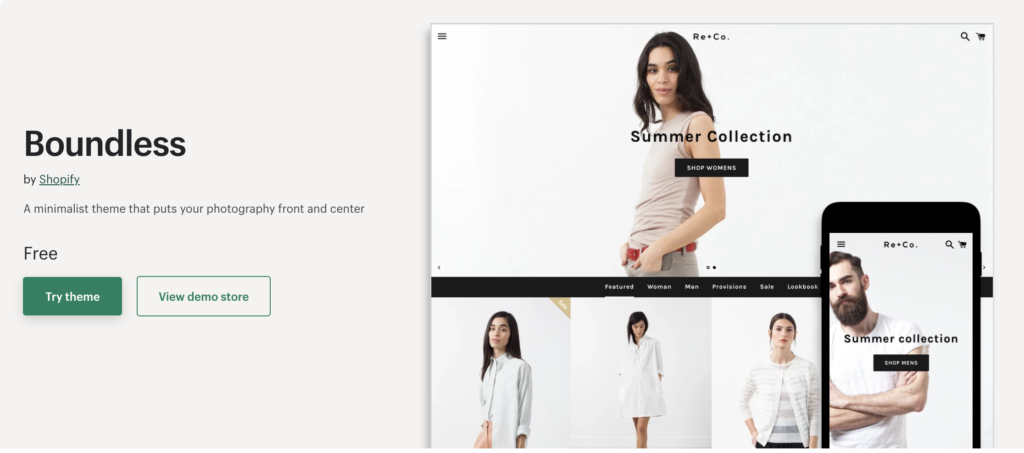 Shopify minimal theme