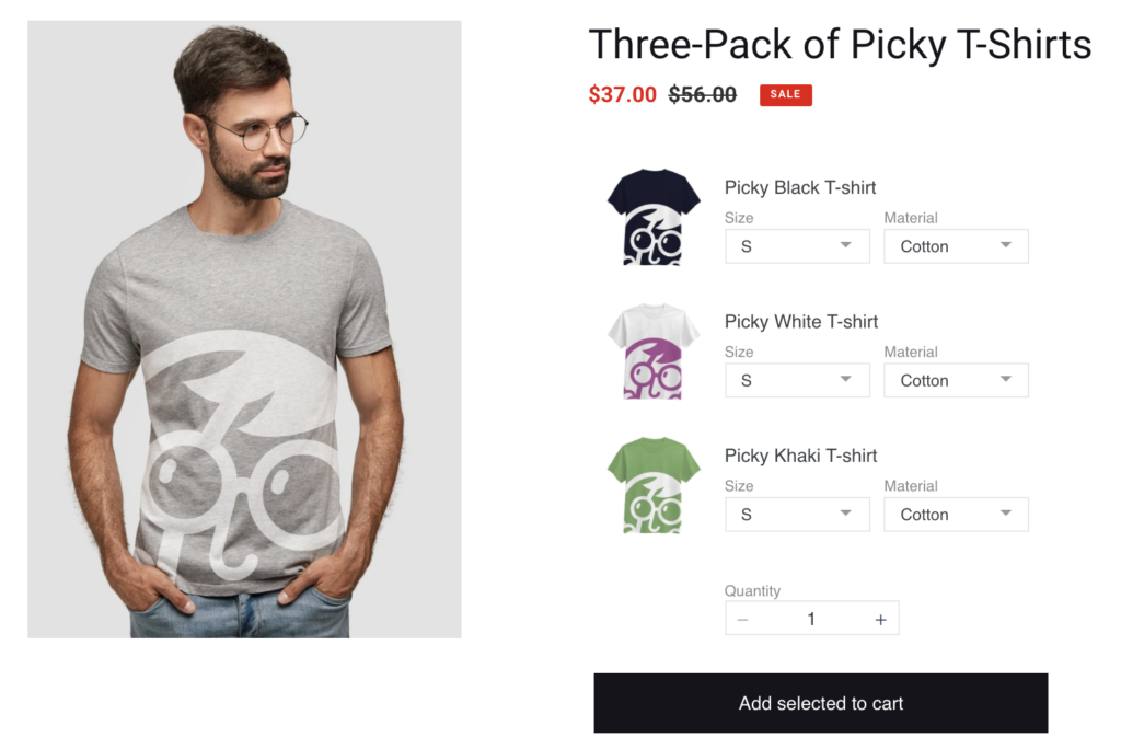 shopify grouped products