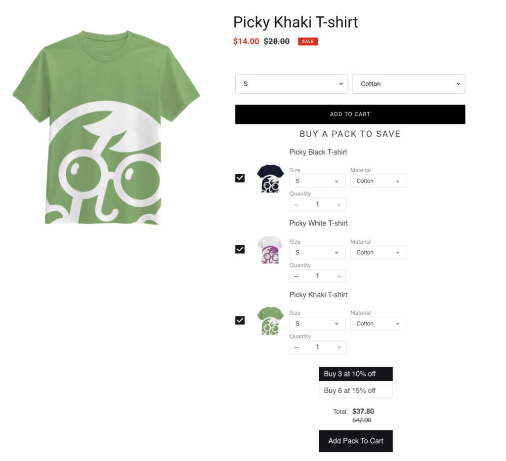 upsell on product pages shopify