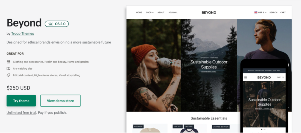 best shopify 2.0 themes