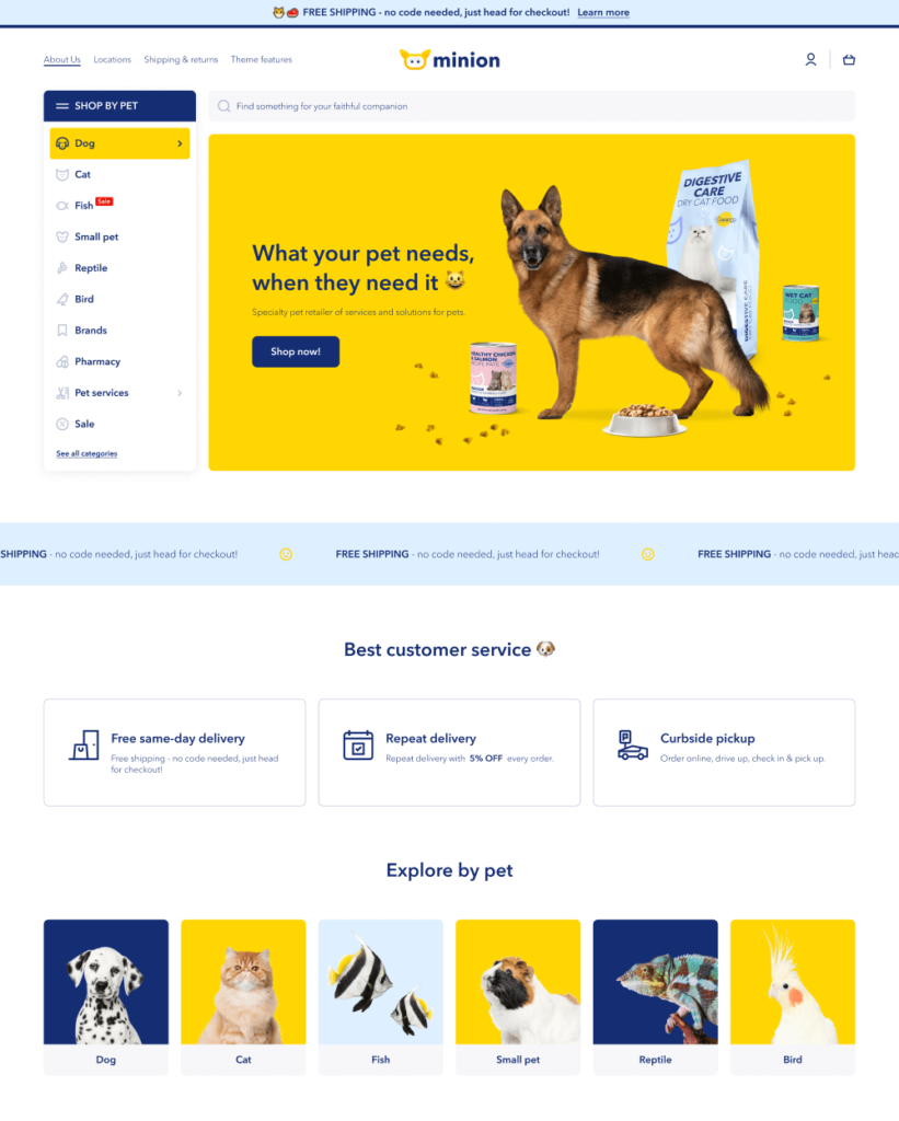 dog store themes shopify