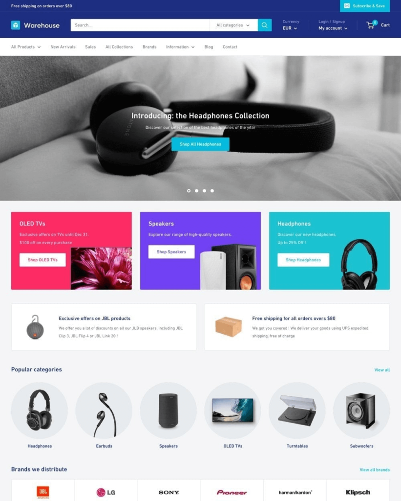 best shopify templates for electronics