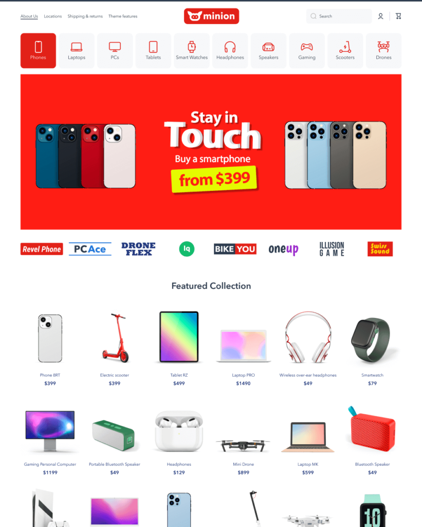 shopify themes for electronics and tech stores