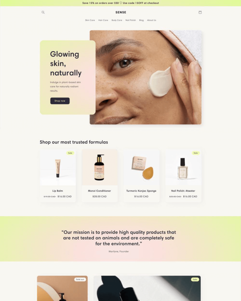 shopify themes for beauty and cosmetics
