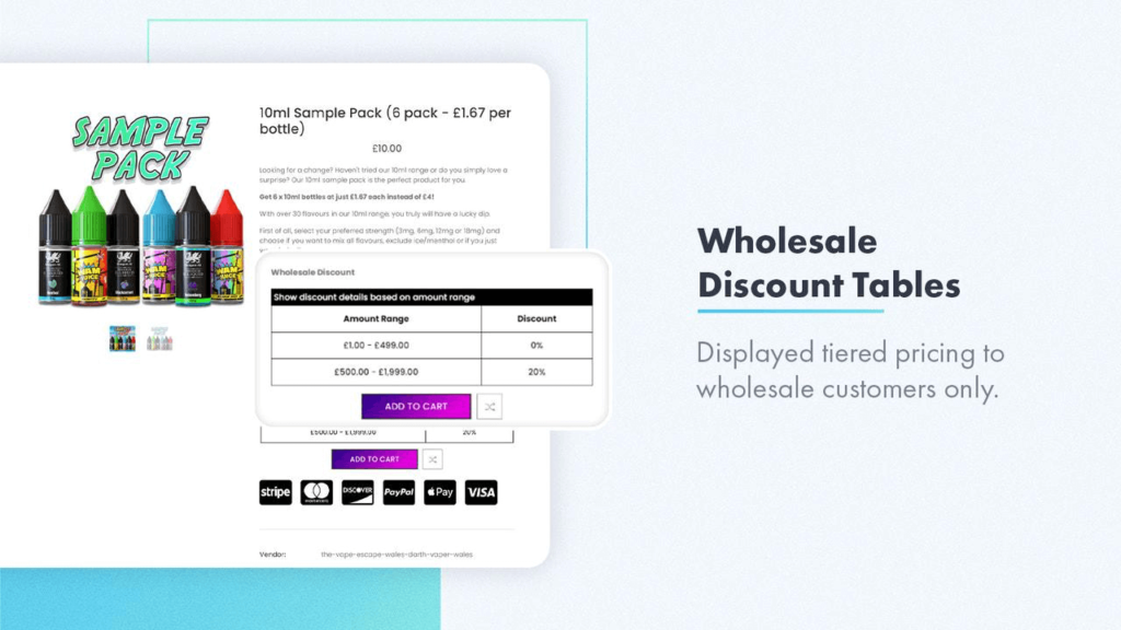 shopify wholesale pricing