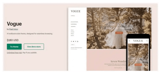 Vogue Shopify Theme how to detect