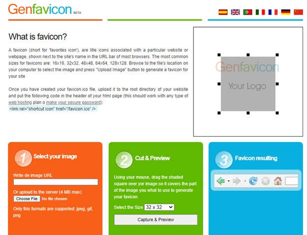 genfavicon generate favicon for shopify for free